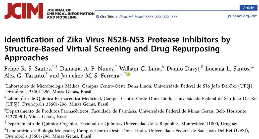 JCIM | 老药新用策略-虚拟筛选药物库发现氯环嗪是Zika病毒NS2B-NS3蛋白酶抑制剂