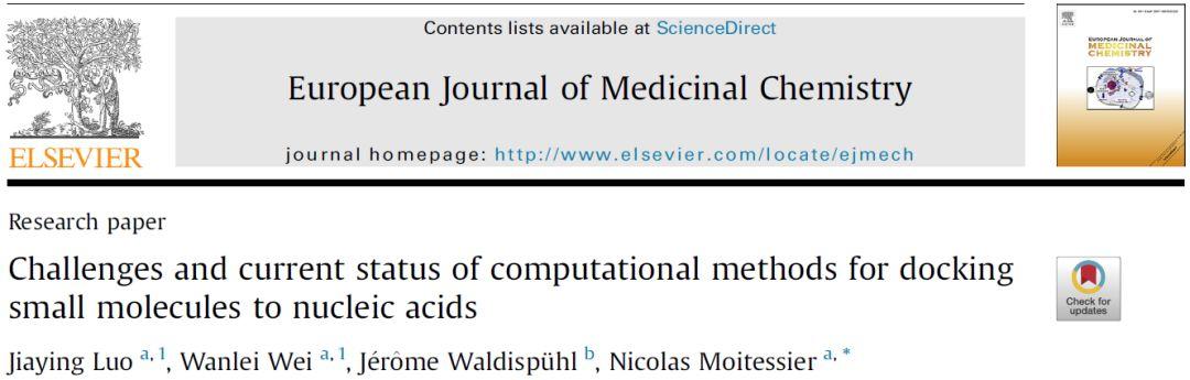 EJMC | 小分子与核酸对接方法的现状与挑战