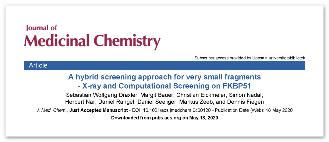 JMC | 勃林格殷格翰采用计算结合基于片段的药物筛选发现靶向FKBP51极小片段