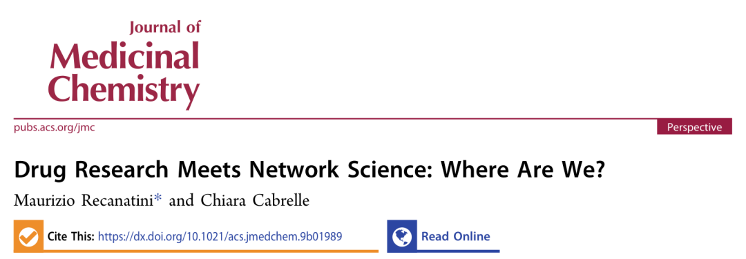 JMC | 基于网络的方法在药物研发中的应用