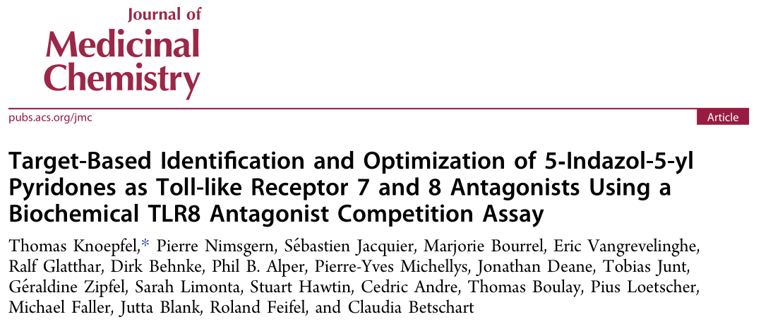 JMC | 诺华基于结构的药物设计开发TLR7/8双重抑制剂
