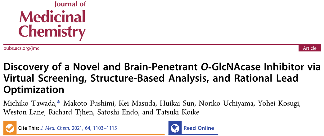 JMC | 基于理性药物设计策略获得新型的O‑GlcNAcase抑制剂