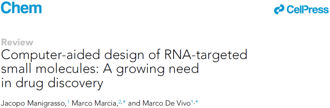 Chem | 综述：靶向RNA小分子的理性设计