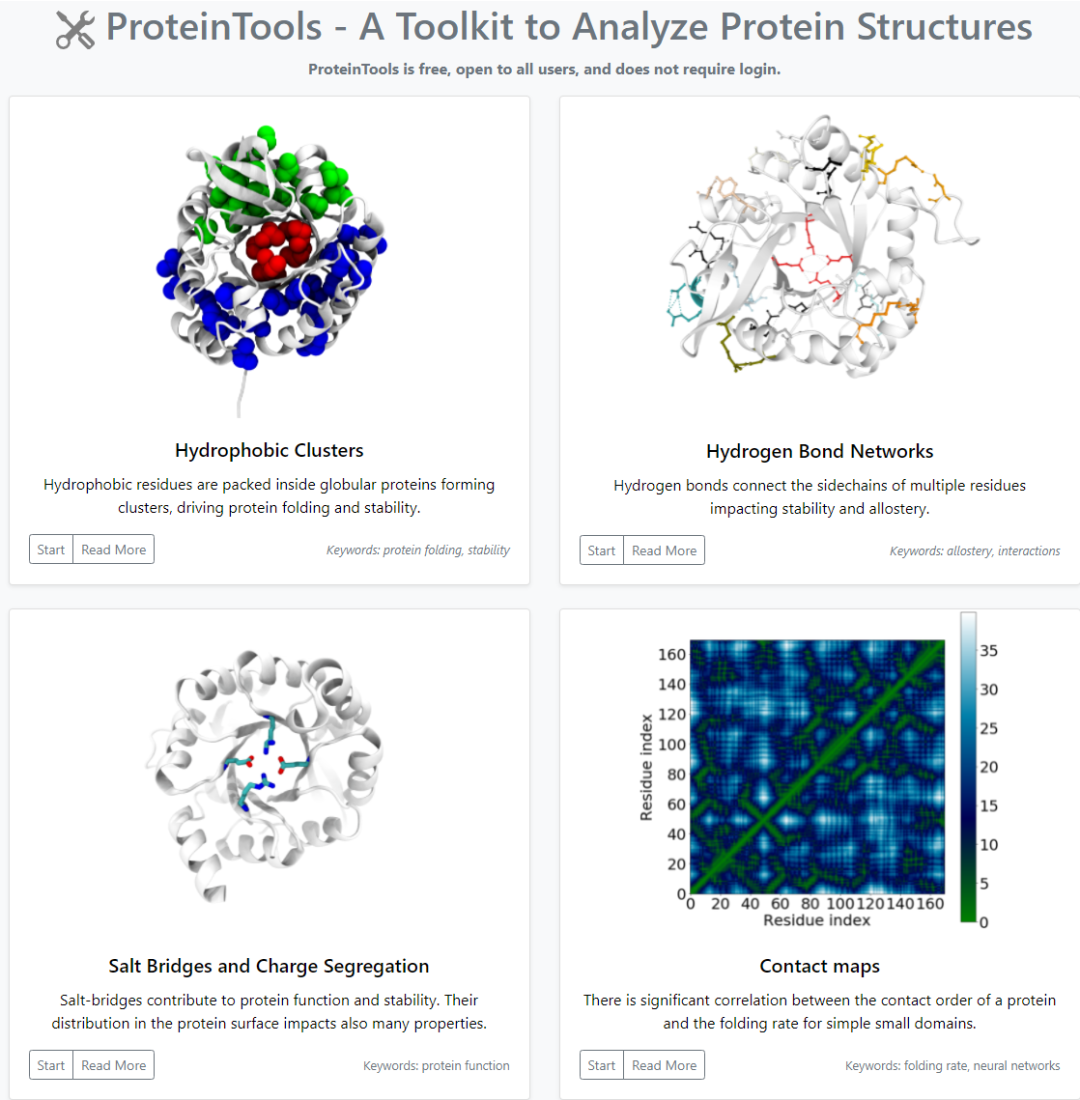 NAR | ProteinTools:蛋白结构分析竟如此简单