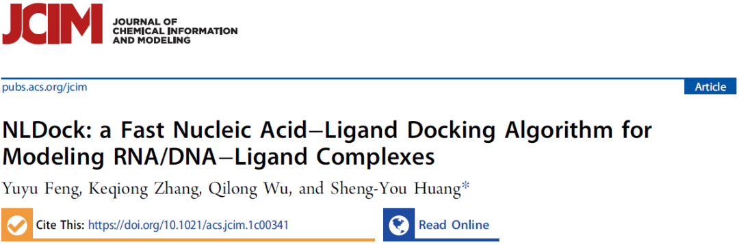 JCIM | NLDock：一种用于复合物建模的快速核酸-配体对接算法