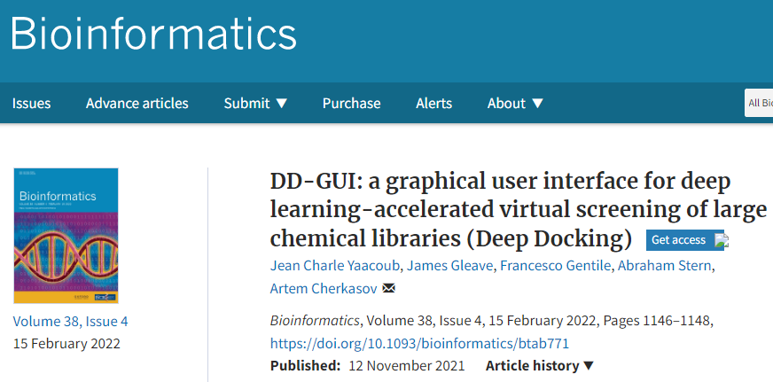Bioinformatics | DD-GUI:深度学习虚拟筛选大规模化合物库的图形化用户界面