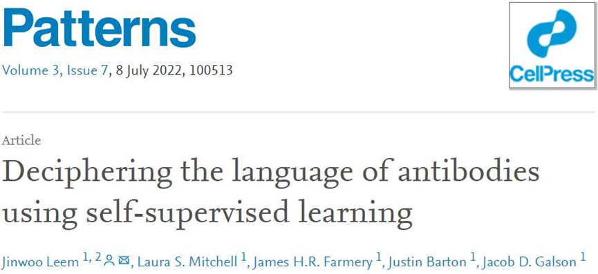 Patterns | 利用自监督学习来破译抗体的语言